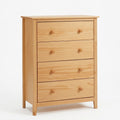 4-Drawer Wooden Chest of Drawers, Freestanding Bedroom Dresser Storage Cabinet